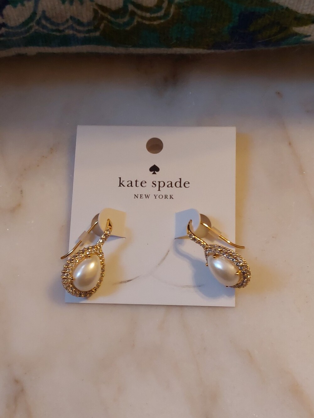 NWT Kate Spade Faux Pearl Earrings, MSRP $79 - Picture 7 of 7